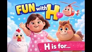 Fun with Letter H | Learn H Words for Toddlers | 👧🐎💖🐔🚁🌺