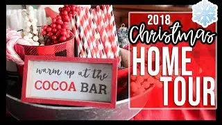 Holiday House Tour 2018 | Buffalo Check & Red Truck Classic Christmas Decor | GIVEAWAY [Closed]