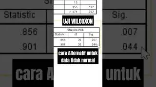 Cara mengatasi data tidak normal dengan Uji Wilcoxon #normality #wilcoxon #tidaknormal #alternative