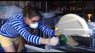 How to Cut Square Bottles With a Wet Saw