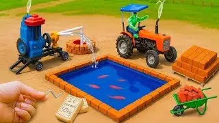 Diy mini tractor and small plough in field farming science project @X4MAX    