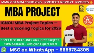 IGNOU MBA Project Topics &mdash; Best & Scoring Topics for 2026