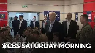 Biden meets with Poland&rsquo;s president, Ukrainian refugees