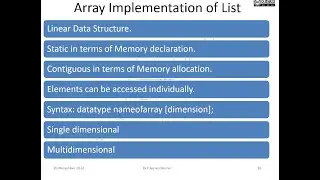 Array Implementation of List