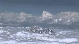 Peaks of eastern Nepal and Everest, as seen aerially