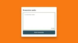 Limit Character pada Input Field JavaScript | Limit Input Characters using HTML CSS & JavaScript.