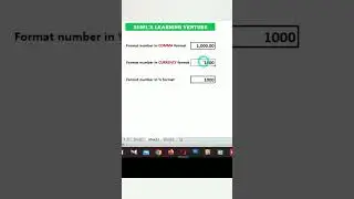 Currency and Percentage - Shortcut Keys