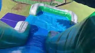 Troppo Double Lane Wet/Dry Waterslide Jumping Castle Hire Brisbane - Bouncy Giggles