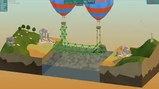 Poly Bridge Walkthrough - Ancient Ruins - Double Dangle