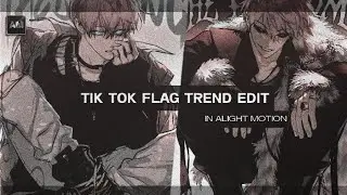 TIK TOK FLAG TREND EDIT IN ALIGHT MOTION + QR CODE