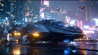 Future City at Night 2250 | 4K | AI Film - AI Generated
