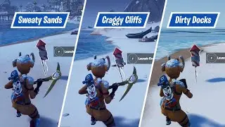 All Locations - Light a Frozen Firework in Sweaty Sands, Craggy Cliffs or Dirty Docks