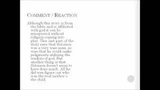 The Judgment of Solomon