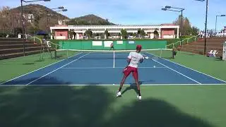 01 14 2018 Stanford Vs Stanford Sherwood Collegiate men's tennis semi final