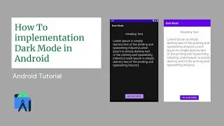 How to Implement Dark Mode in Android Studio | Dark Mode for Android App