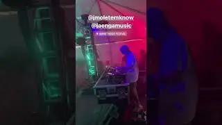 Jmo behind the deck and Jaenga on the holler at Sunset Music Festival. Let&rsquo;s go! Tampa Bless y&rsquo;all!