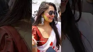 Actress Ashwinisri at Uppal Holi Celebration 2025 | #Actressashwinisri | #Ashwinisrivideos | #Holi