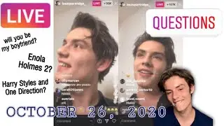LOUIS PARTRIDGE ANSWERS FAN QUESTIONS ON LIVE |instagram live october 26, 2020