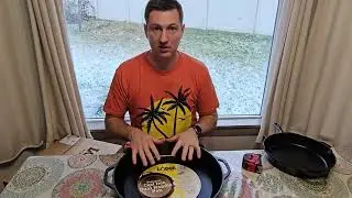 Lodge 17 inch cast iron skillet: unboxing and cook an egg