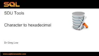 SDU Tools   09   Character to Hexadecimal in T-SQL
