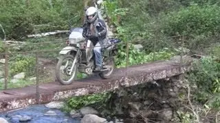 Motorcycle river crossing fail