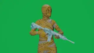 yellow mummy with m416 glacier overlay
