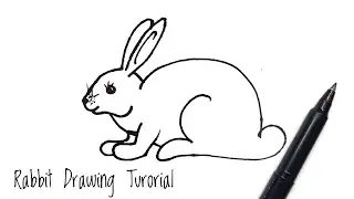 How To Draw RABBIT Drawing - Easy Way Step By Step Tutorial.