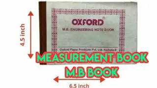 M.B BOOK-MEASUREMENT BOOK