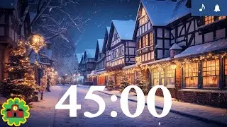 45 Minute Classroom Timer Cozy Christmas Village with Music and Alarm