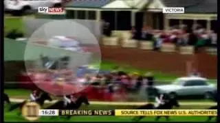 Loose horse jumps into the crowd at Victoria Racing