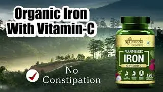 Ayurveda Organics Plant Based Iron Supplement for Red Blood Cell Function  - 90 Vegetarian Capsules