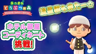【あつ森】⭐流星群再来！ホテル部屋コーディネートもやる🎶住民写真もらっちゃおう📷石移動🔔ベル集め・釣り・虫取りetc ・シマクリ🎬103 #switch #大型プデ