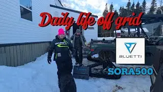 Автономная повседневная жизнь, зимний дождь, Bluetti SORA500 #newfoundlandlabrador #offgridliving...