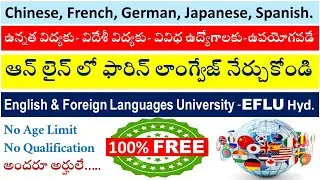 free foreign language courses by government free online German Chinese french Japanese Spanish EFLU