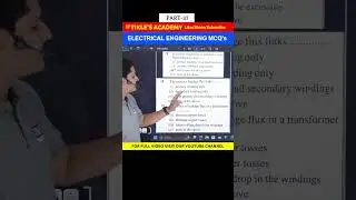 ELECTRICAL ENGINEERING OBJECTIVE QUESTIONS (MCQ) PART 37 #shorts #electricalengineering