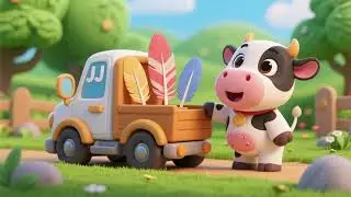 Baby Cow and JJ&rsquo;s Feather Counting Little Truck | Fun Nursery Rhymes & Kids Songs
