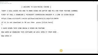 HOW TO MAKE A VIDEO ON LAPTOP AND PCs FOR YOU TUBE CHANNEL  [ PART 1 ] .