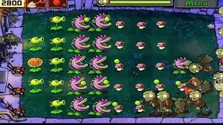 Night Adventure level 1-2 With Repeater pea's [PLANTS V ZOMBIES ]