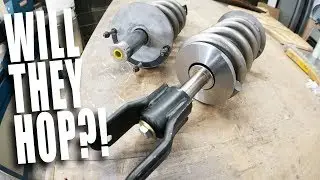 Hydro-Strut TEST FIT! - WHITE RIDER 10 - (thunderbird hydraulic suspension)