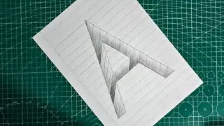 Amazing 3D Floating Letter 'A' Optical Illusion on Paper | Easy Trick Art Drawing Tutorial