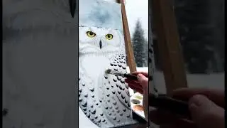 Owl painting 🦉 #artwork #viralart #painting #calm #asmr #relaxing