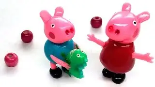 How to make Peppa Pig and George - DIY Toys - Polymer Clay Tutorial