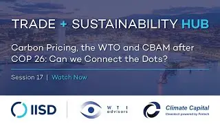 Webinar | Carbon Pricing, the WTO and CBAM after COP 26: Can We Connect the Dots?