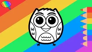 How to draw owl for kids| EASY (cute) | Kanaa kids