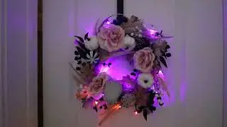 Valery Madelyn 18 Inch Halloween Wreath for Front Door with Lights | Lit Fall White Pumpkin #review
