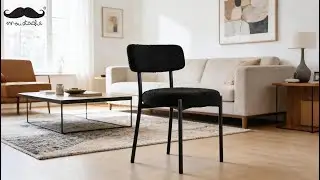 Moustache Round Boucle Dining Room Chairs, Set of 2