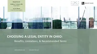 Choosing the Right Legal Entity in Ohio