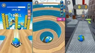 going ball game level 121 and 122 || Android mobile game speedy run ball game