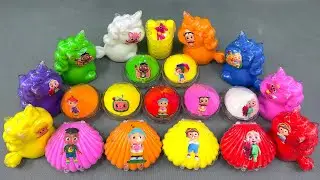 Picking Cocomelon, JJ, TomTom and YoYo from Soft Rainbow Slime ASMR