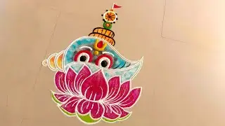 Jagannath Rangoli Design | RATH YATRA Special Shi Jagannath Rangoli Art